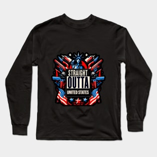 Straight Outta United States Long Sleeve T-Shirt